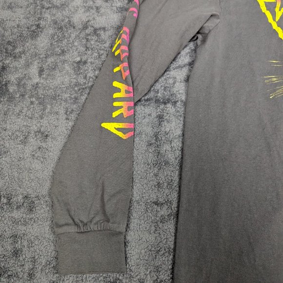 Def Leppard Shirt Adult Medium Gray Pullover Long Sleeve 1983 Art Music Band Tee - Picture 3 of 16